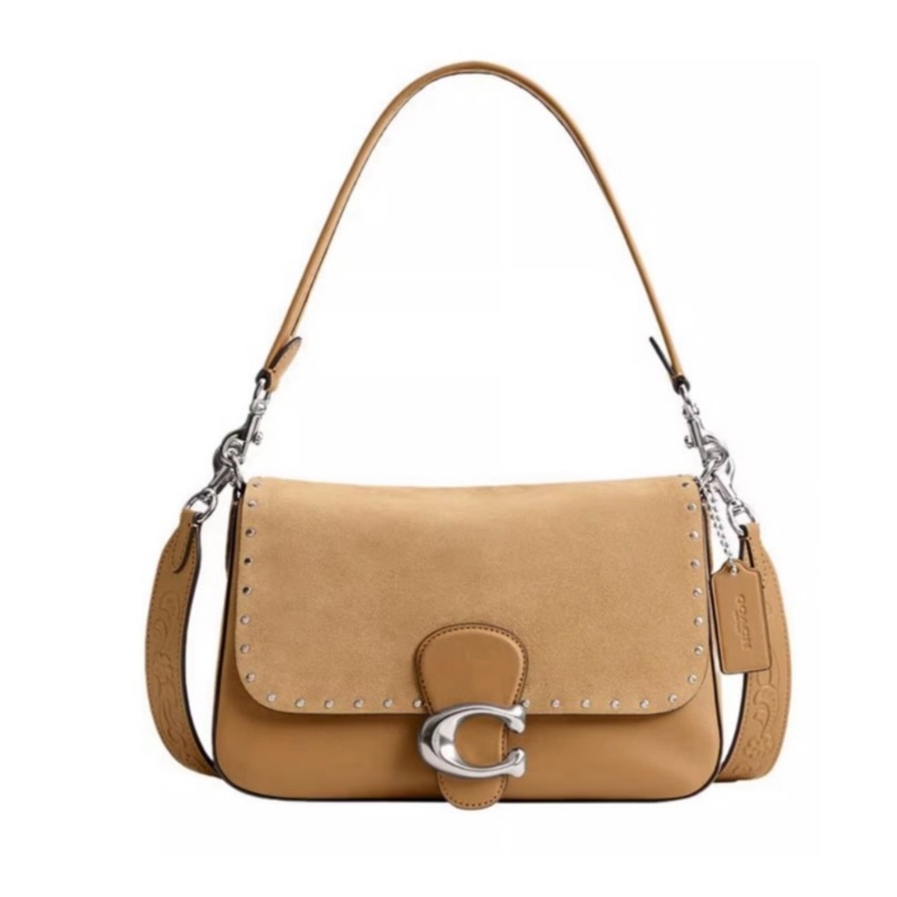 COACH SOFT TABBY SUEDE WITH RIVETS